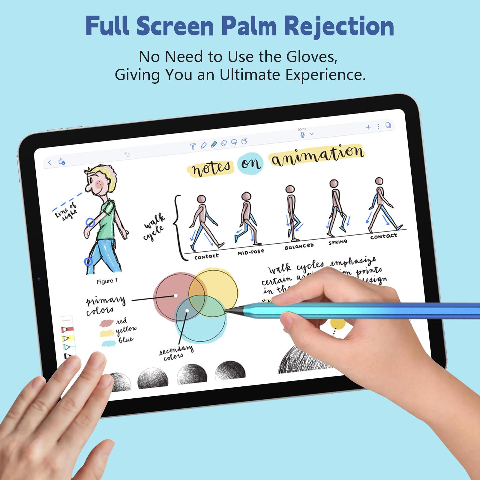 TQQ Stylus Pen for Apple iPad (2018-2024) - 2nd Gen Pencil with Palm Rejection & Tilt Sensitivity | High Precision Stylus Compatible with iPad 6th-10th Gen, iPad Pro 11
