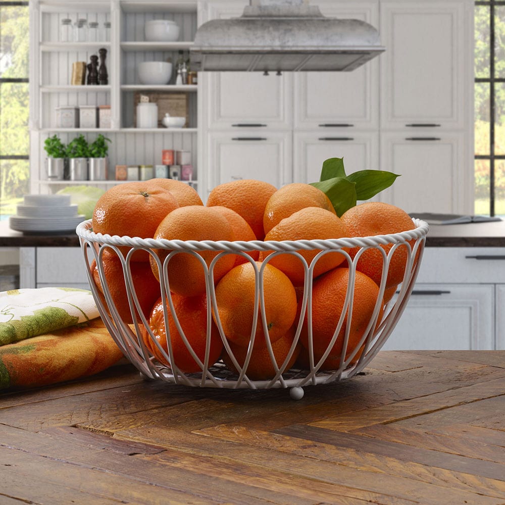 White Rope Fruit and Bread Basket - Eco-Friendly Storage for Kitchen, Dining Table, Picnic, and Party Decor