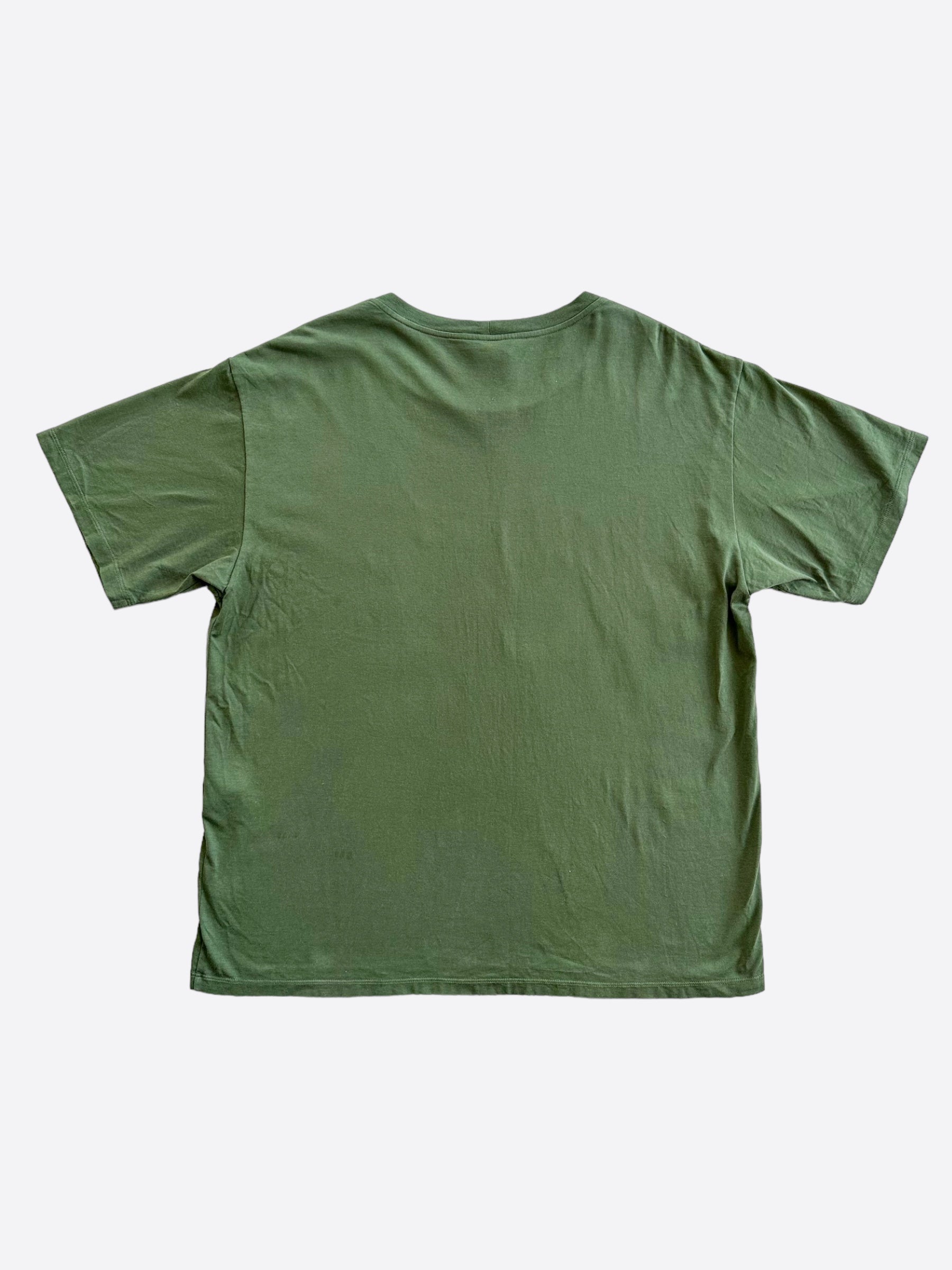 Celine Olive & White Logo T-Shirt for Women - Stylish Casual Cotton Tee for Everyday Wear, Street Fashion & Outfits