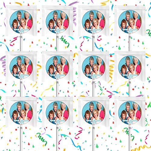 Golden Girls Themed Party Supplies - 12 Pack Decorations & Lollipops for Birthday, Bachelorette, and Retirement Parties