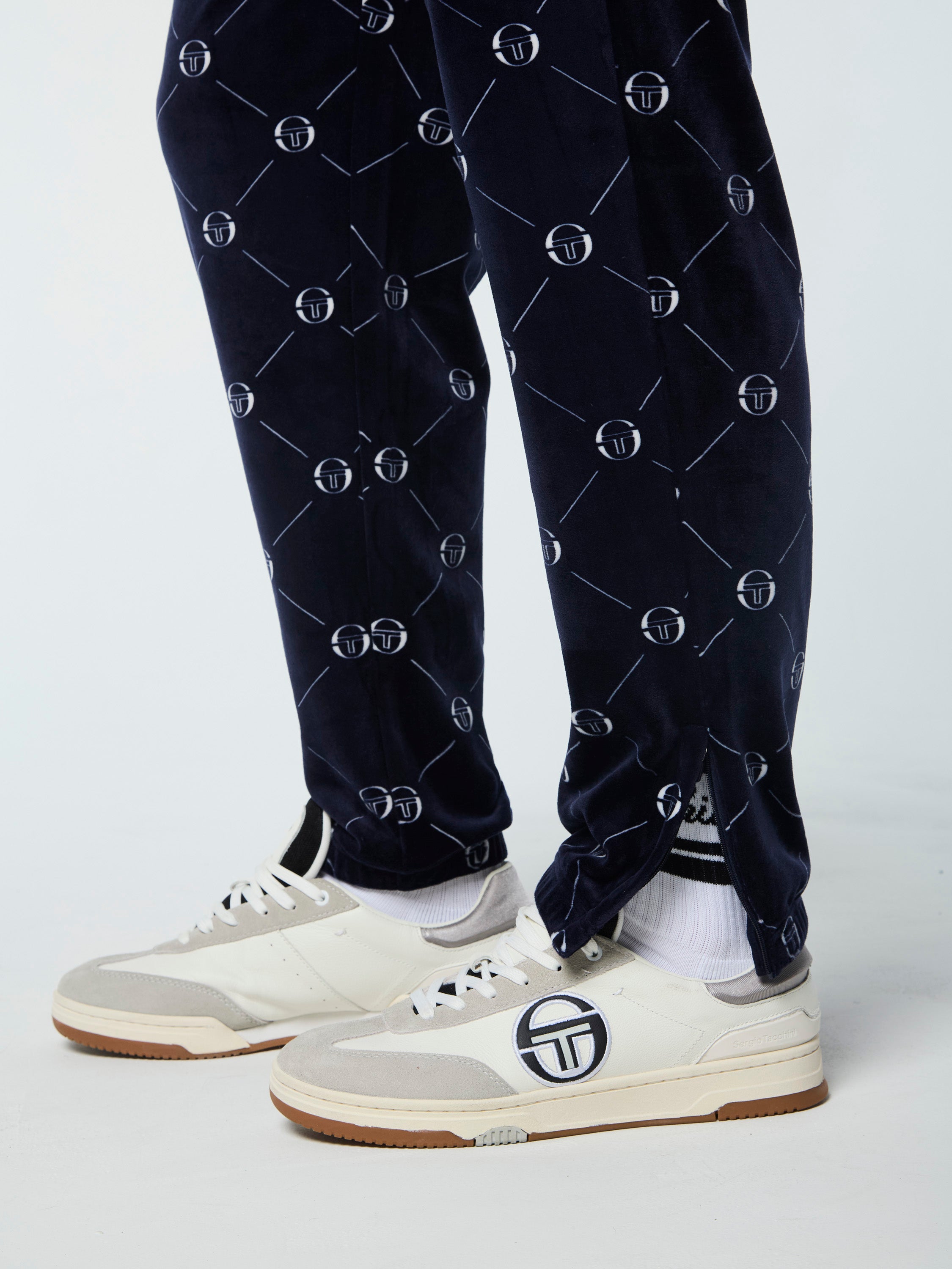 Cosimo Velour Track Pants for Men - Soft & Comfortable Joggers in Maritime Blue | Lounge, Workout & Casual Wear