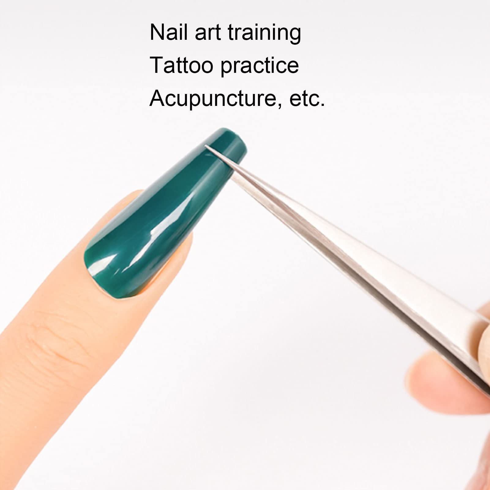 Flexible Silicone Nail Practice Finger - Bendable Fake Training Finger for DIY Nail Art, Acupuncture Training & Manicure Practice | Perfect for Nail Students, Beginners & Professionals at Home or Salon