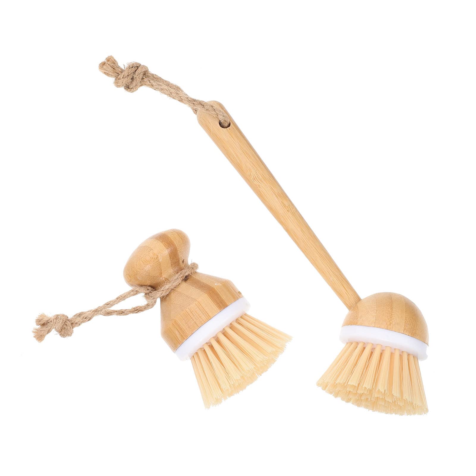 Healvian Griddle Accessories Set - 2PCS Non-Scratch Dish Brush & Pot Scrubber for Pans, Pots & Kitchen Sink Cleaning | Durable Handle Dish Washing Scrubber | Perfect for Grill, Stovetop & Camping Cooking