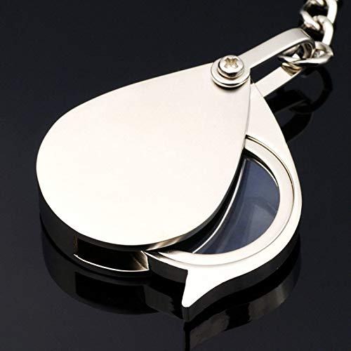 10X Folding Key Ring Magnifier - Mini Portable Magnifying Glass with Keychain, Handheld Magnifier for Reading, Jewelry Inspection, Coin Collecting & Daily Use - Perfect Gift for Seniors & Hobbyists