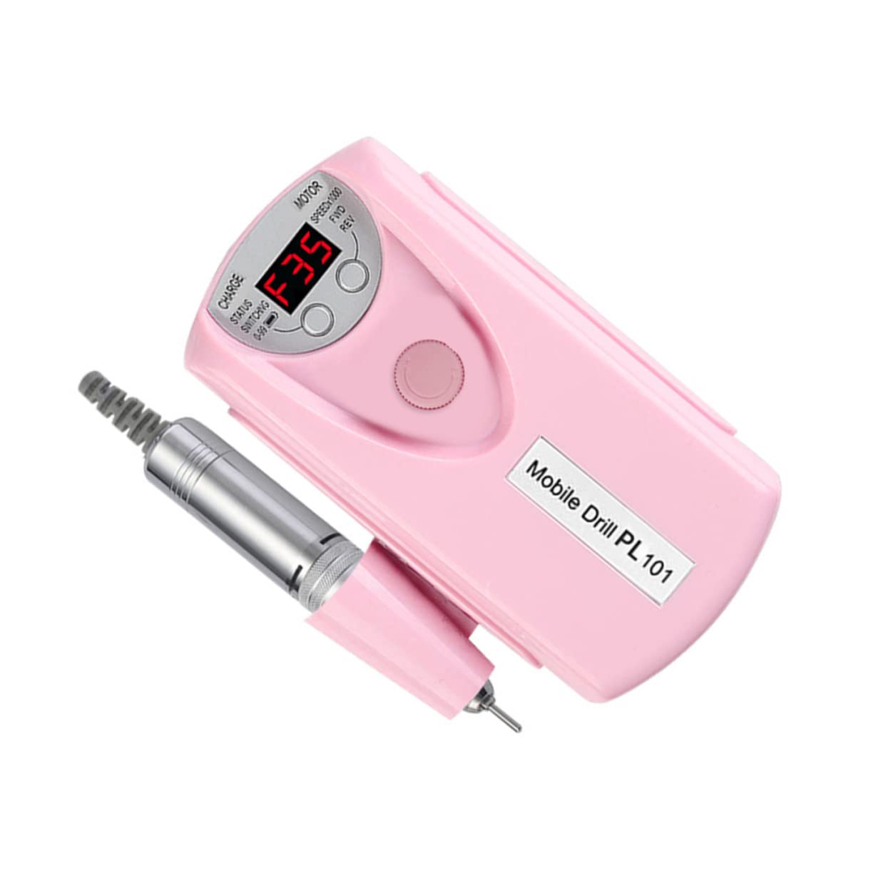 Lurrose Rechargeable Nail Drill Kit - Professional Manicure & Pedicure Set with Nail Trimmer, Polishing Bits & Grinding Tools (Pink) | At-Home Salon Nail Care for Gel, Acrylic & Natural Nails