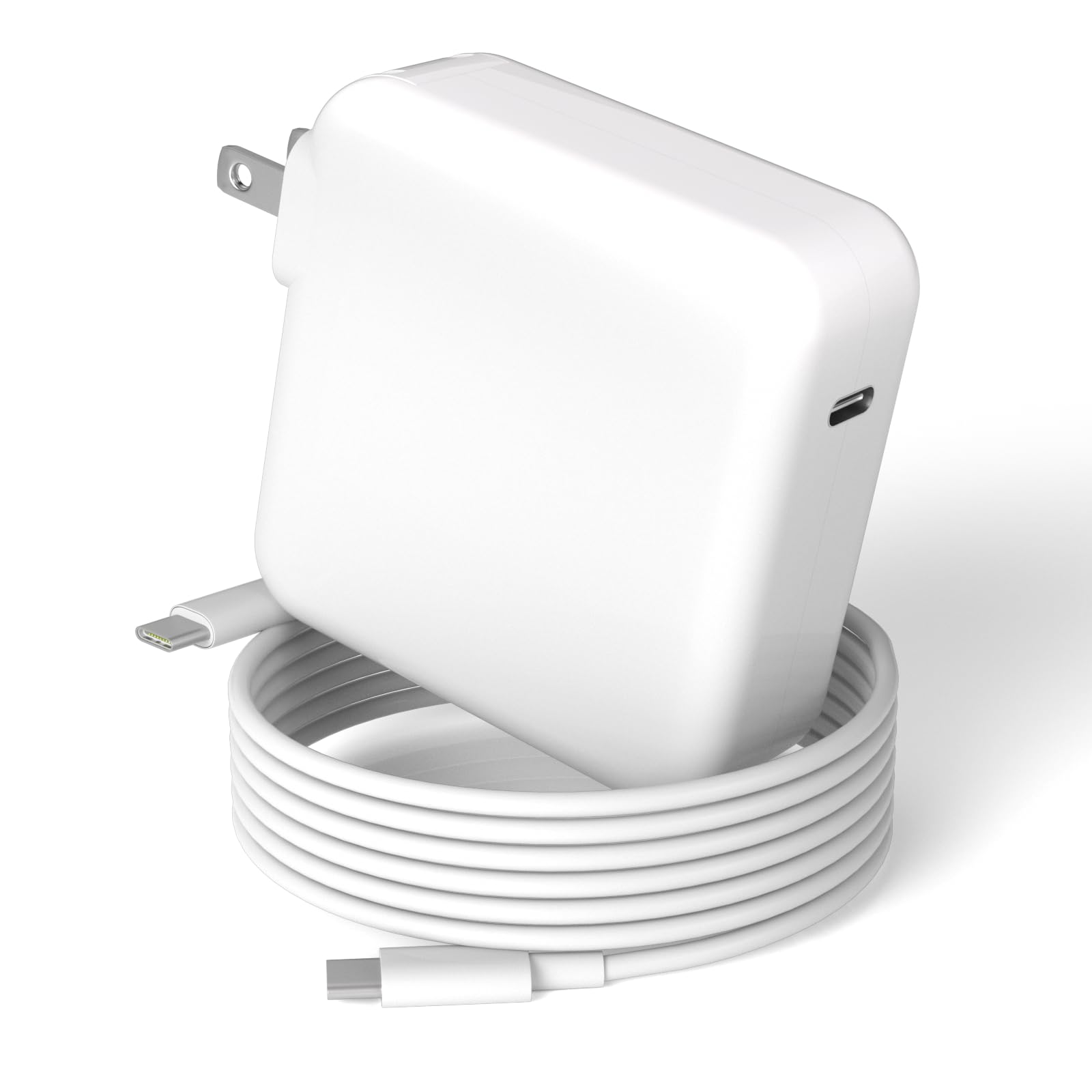 Premium 100W USB-C Charger for MacBook Air/Pro 13 14 15 16 Inch (2025-2018 Models) - M1/M2/M3/M4 Compatible Fast Charging Adapter with 6.6FT Cable | Compact Travel Charger for Home, Office & Coffee Shop Use