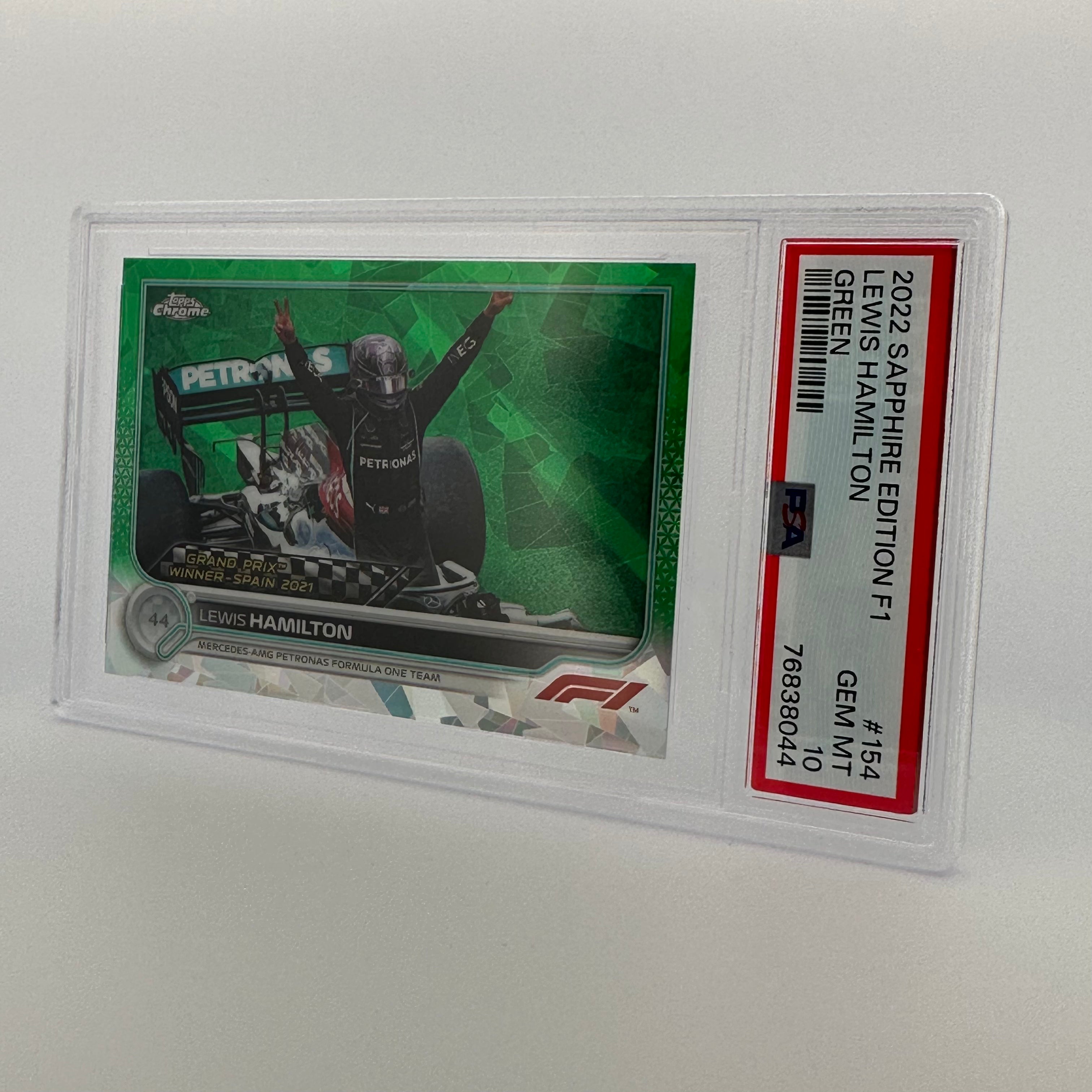 PSA 10 2007 Lewis Hamilton #154 Sapphire Edition Green Rookie Card - Perfect for F1 Collectors, Display Cases, and Sports Memorabilia Investments