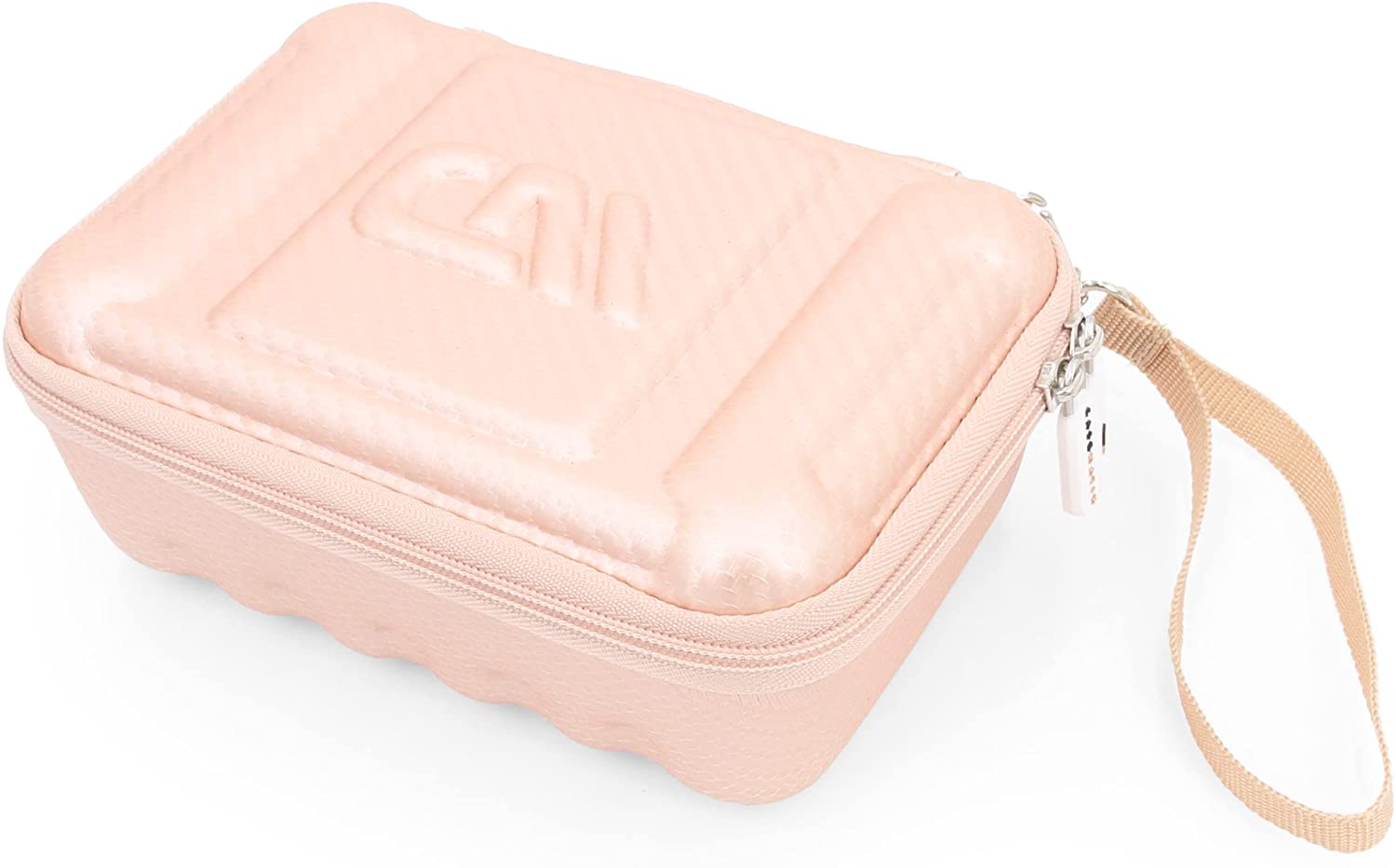 CASEMATIX Rose Gold Asthma Inhaler Travel Case - Fits Spacer, Mask & Accessories (Case Only) - Perfect for Airplane, Gym & Outdoor Activities
