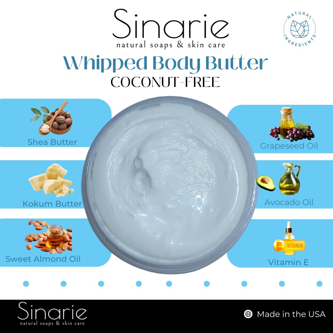 Almond & Cookie Butter Whipped Body Butter - 8 oz | Natural Moisturizing Skin Care Lotion | Deep Hydration for Dry Skin | Perfect for Daily Use & After Shower