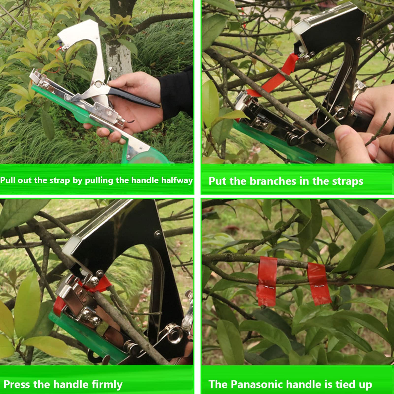 Portable Manual Plant Tape Machine - Garden Vineyard Tool with Spare Tape & Staples for Grapes, Raspberries, Tomatoes & Vining Vegetables | Perfect for Home Gardening, Vineyard Support & Vegetable Trellising
