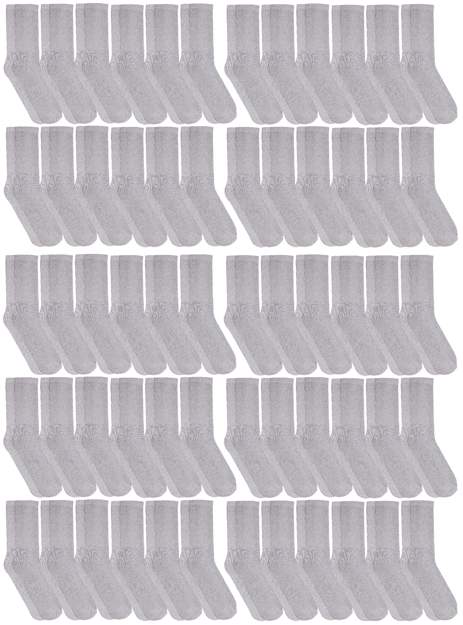 Yacht & Smith Wholesale Bulk Cotton Diabetic Socks - Crew & Ankle Length, Loose Fit Non-Binding Medical Socks for Men & Women - Perfect for Diabetes, Circulation Issues, and Everyday Comfort