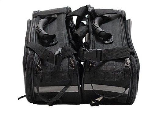 High-Visibility Reflective Motorcycle Saddlebags - Waterproof Durable Throw-Over Pannier Bags for Harley, Cruiser & Touring Bikes - Perfect for Commuting, Road Trips & Adventure Riding
