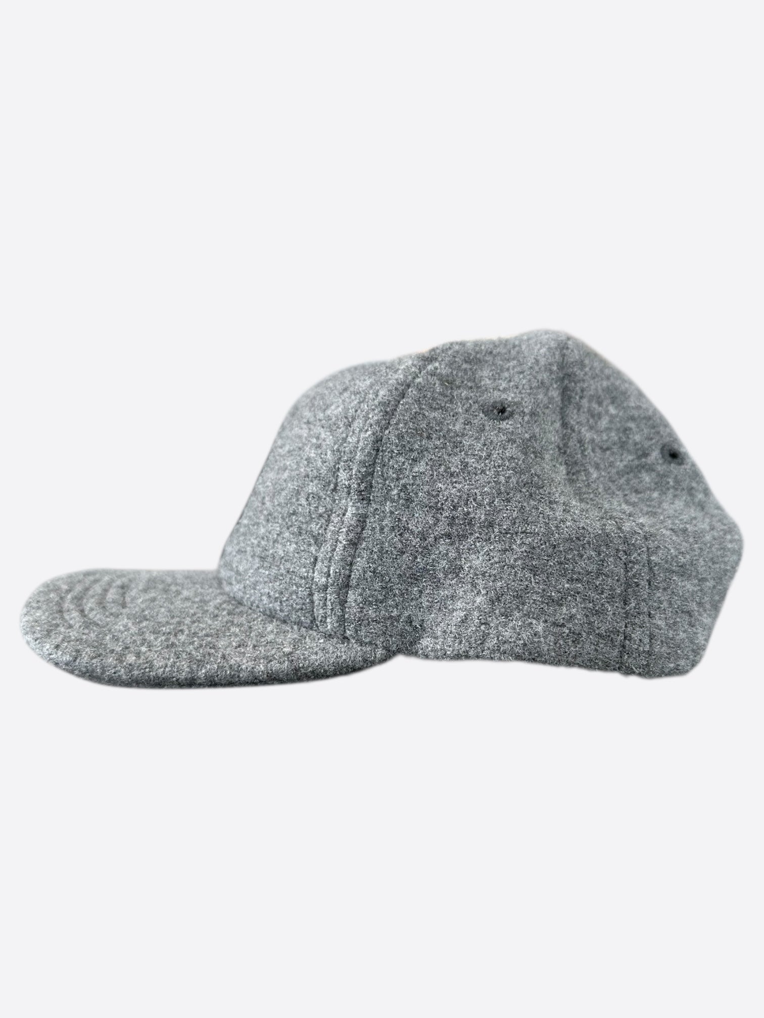 Chrome Hearts Grey & Black Leather CH Logo Wool Beanie - Stylish Winter Hat for Men & Women, Perfect for Cold Weather & Outdoor Activities