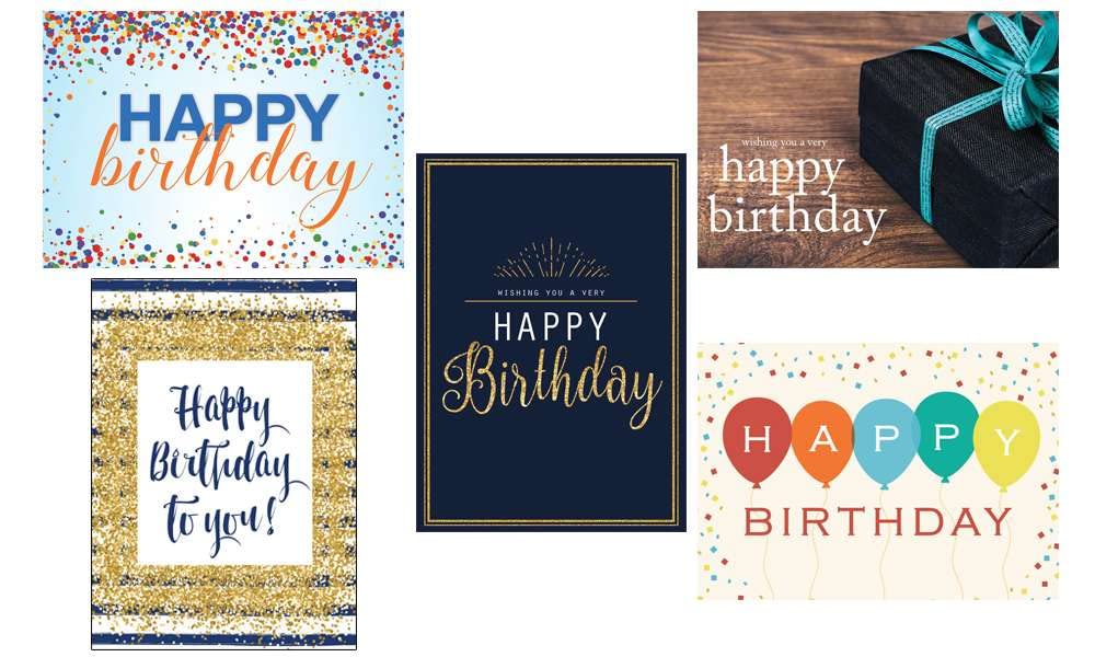 Premium CEO Business Birthday Greeting Cards Set - 25 Assorted 5x7 Inch Cards & 26 White Envelopes (5 Each Design) - Perfect for Corporate Gifts, Office Celebrations & Professional Networking Events