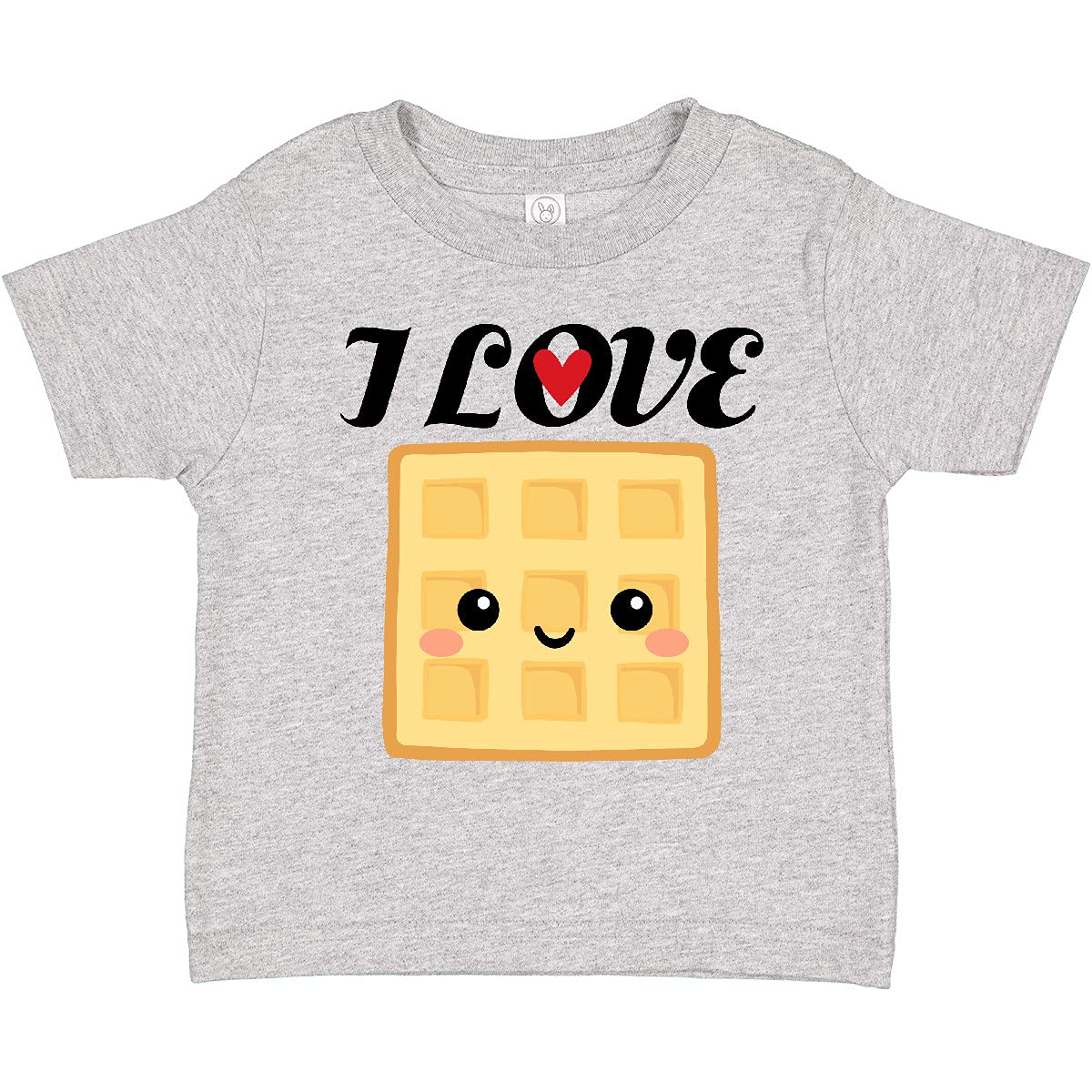 Inktastic Waffle Lover I Love Waffles Toddler T-Shirt - Cute Breakfast Themed Cotton Tee for Kids, Boys & Girls - Perfect for Family Brunch, Weekend Outfits & Playdates