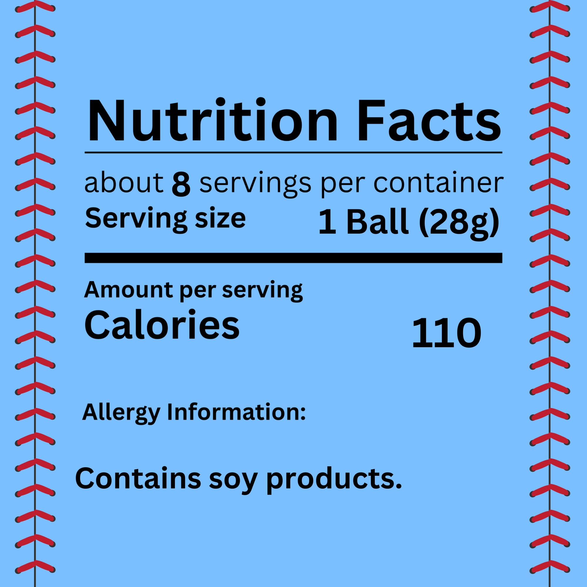Kathy Kaye Baseball Themed Popcorn Balls - 8 Individually Wrapped Salty Snacks (8oz) - Perfect for Sports Parties, Game Day Snacks & Team Treats