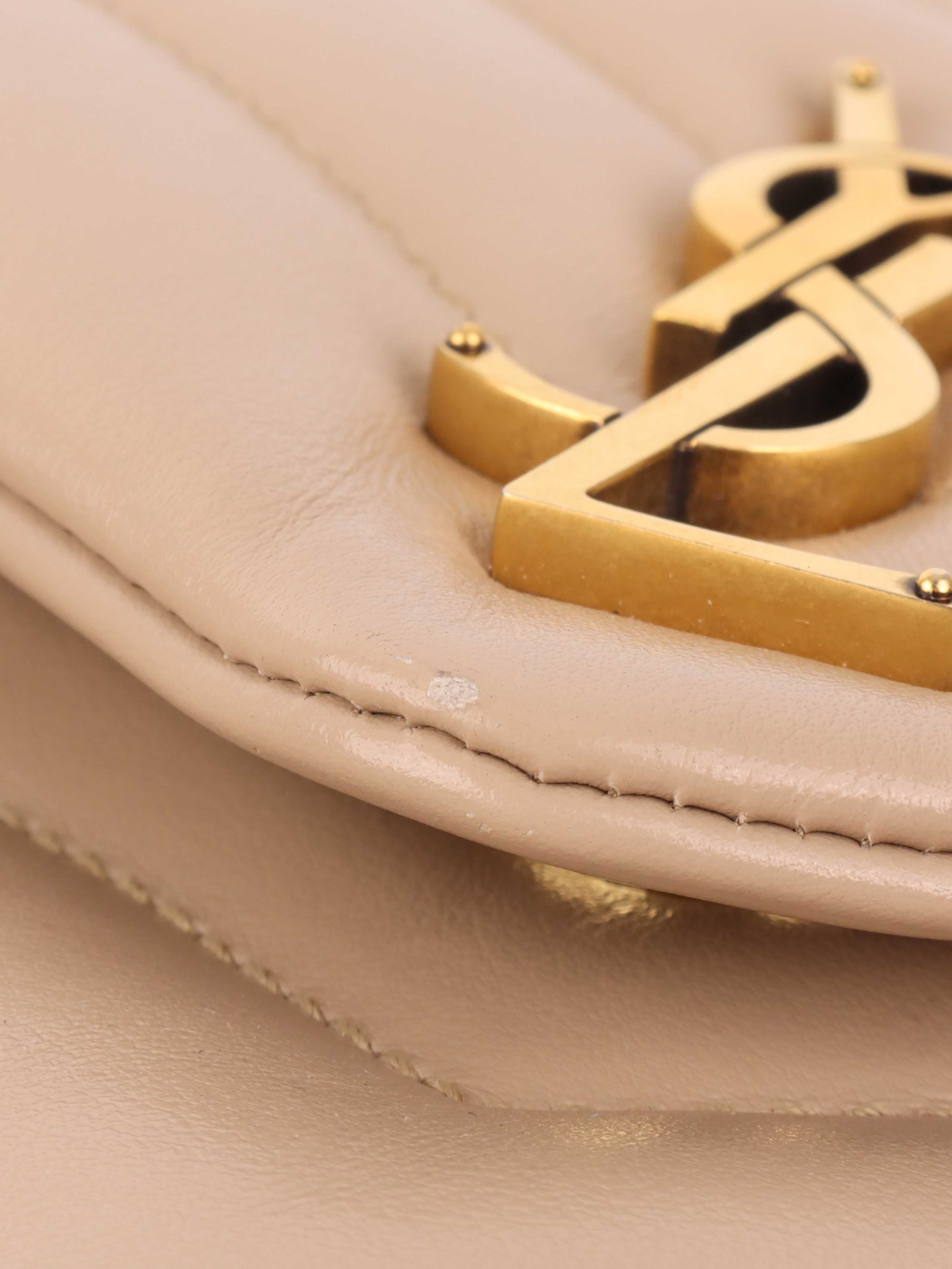 Saint Laurent Small Beige Loulou Bag - Luxury Crossbody Purse for Women | Perfect for Date Night, Office & Evening Events