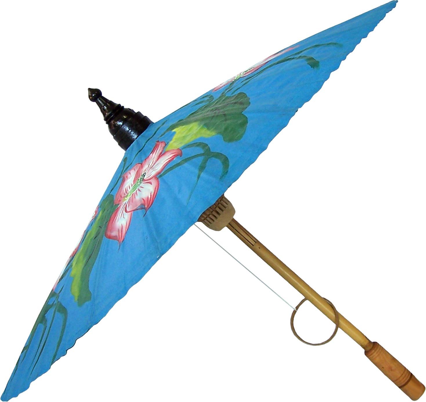 Hand Painted Nature Umbrella - Asian Inspired Floral Design Waterproof Rain Umbrella for Women | Perfect for Rainy Days, Outdoor Weddings & Garden Parties