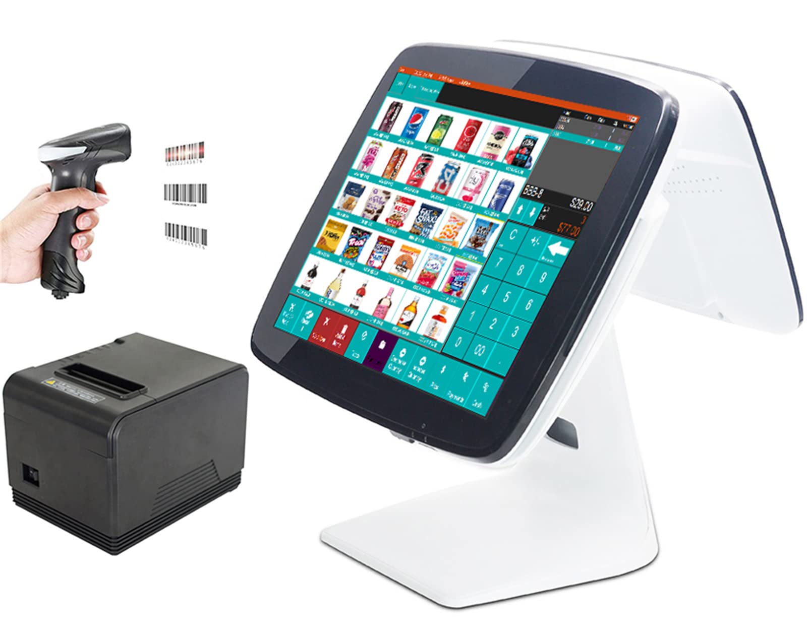 MEETSUN A3D POS System Cash Register with 3.125