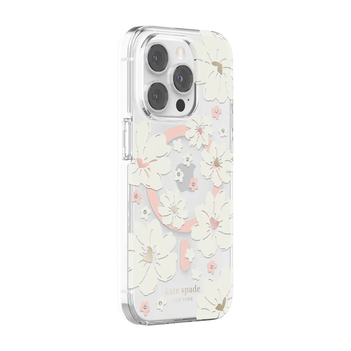 Kate Spade New York Floral MagSafe Case for iPhone 14 Pro - Stylish Protective Cover with Secure Magnetic Attachment - Perfect for Work, Travel & Everyday Use