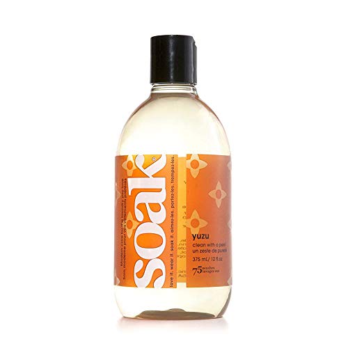 Soak Wash Full Size 375ml/12oz - Yuzu Scented Delicate Fabric Laundry Soap | Gentle Hand Wash for Lingerie, Knits & Handmade Items | Eco-Friendly Laundry Solution for Delicates