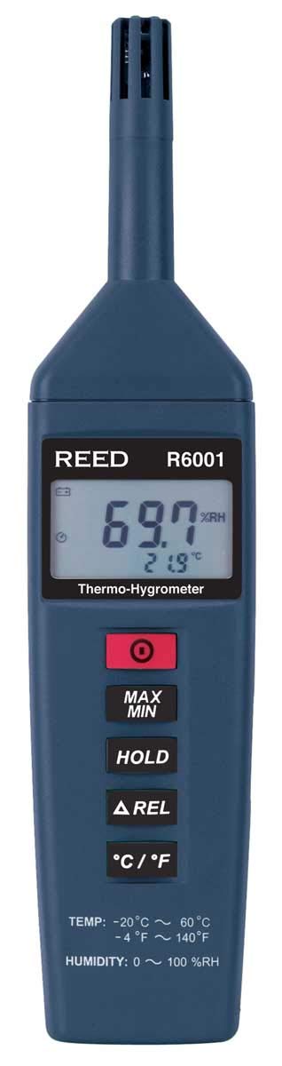 REED Instruments R6001 Digital Thermo-Hygrometer - Accurate Temperature & Humidity Monitor for Home, Office, and Industrial Use