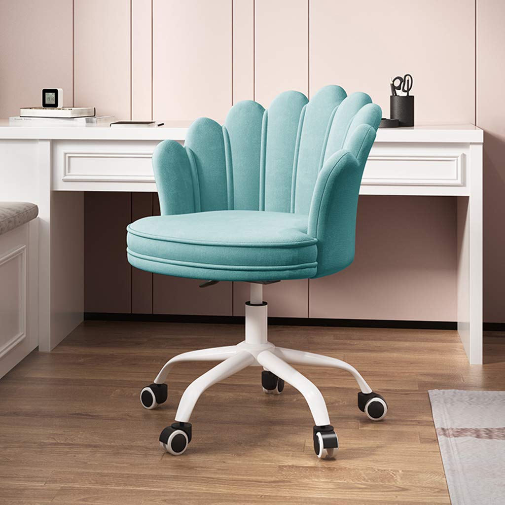Comfy Vanity Chair for Bedroom & Home Office - Adjustable Height 360° Swivel Rolling Modern Accent Seat - Perfect for Makeup, Desk Work & Dining - Soft Flannel Upholstery for Living Room & Dressing Area