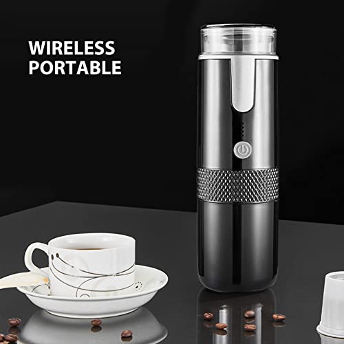 Portable Manual Coffee Maker for K-Cup & Ground Coffee - Handheld Espresso Machine for Camping, Hiking & Travel | No Heating, One-Button Operation | Perfect for Outdoor Adventures & Office Use