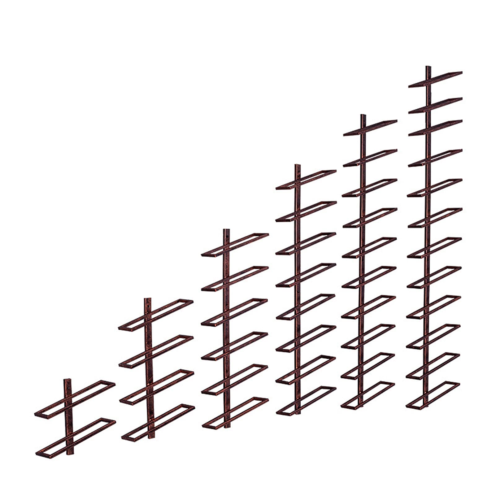 Wall-Mounted Wine Rack - Holds 2/4/6/8/10/12 Bottles | Durable Metal Wine Storage | Perfect for Kitchen, Bar, Restaurant & Wine Cellar | Space-Saving Bronze/Black/Gold Wine Holder for Home & Commercial Use