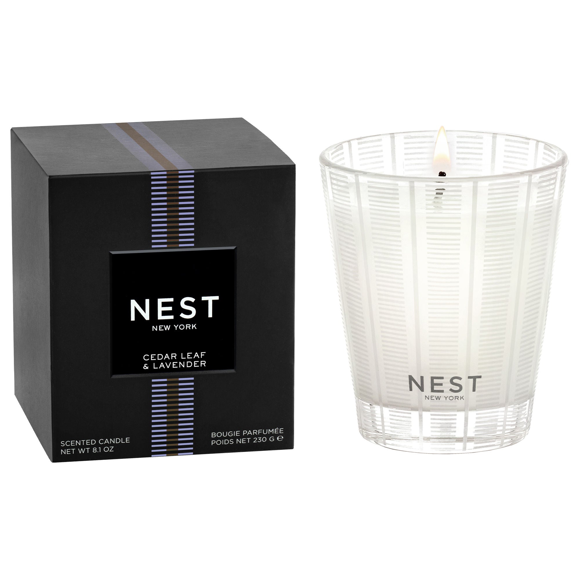 Premium Cedar Leaf & Lavender Scented Soy Candle - Natural Aromatherapy for Relaxation, Stress Relief & Home Decor | Perfect for Bedroom, Bathroom & Meditation Spaces