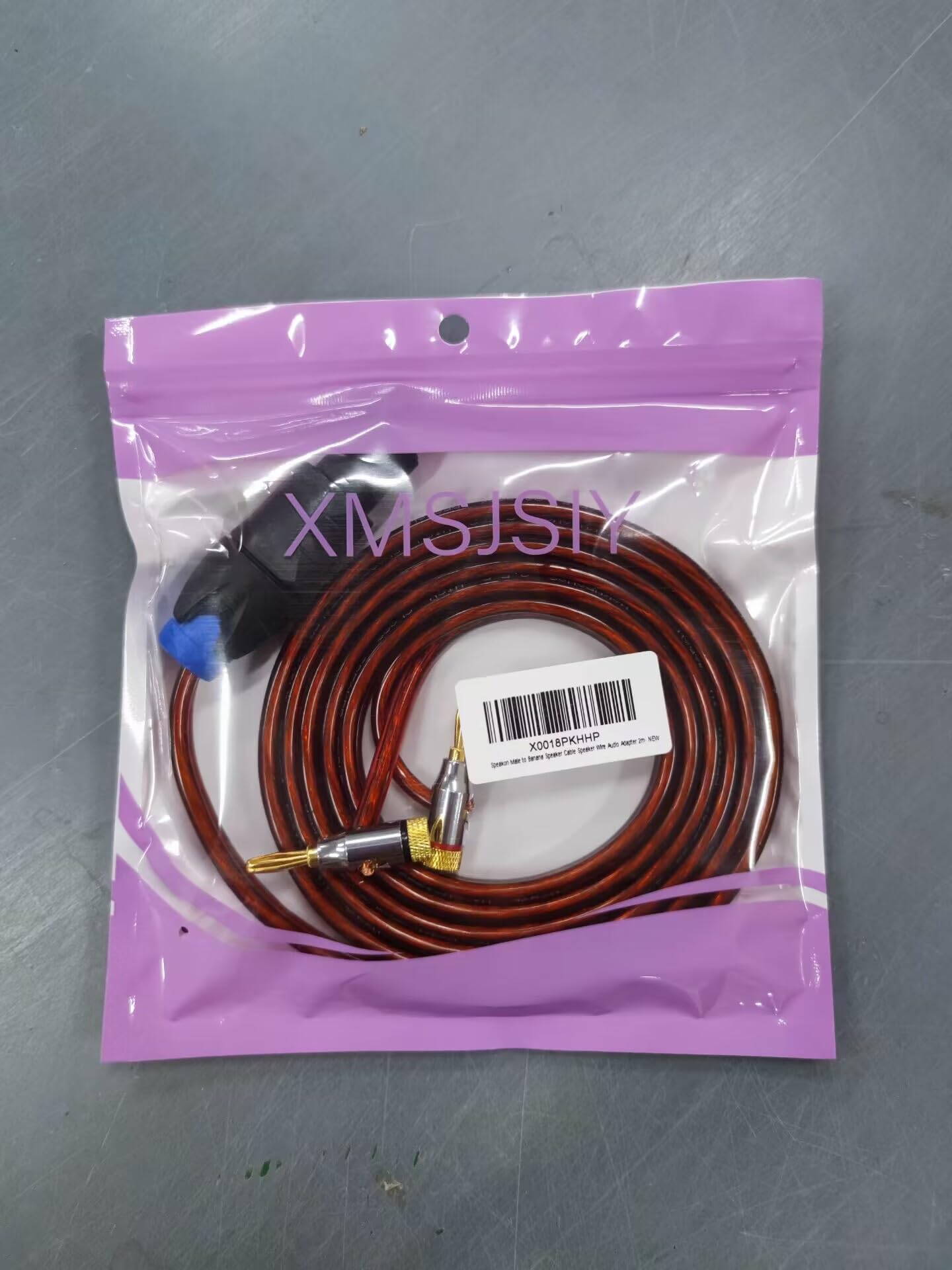 Premium Speakon to Banana Speaker Cable - 2.0m High-Quality Audio Adapter Wire with Twist Lock for DJ/PA Systems | Perfect for Live Performances, Studio Setups & Amplifier Connections