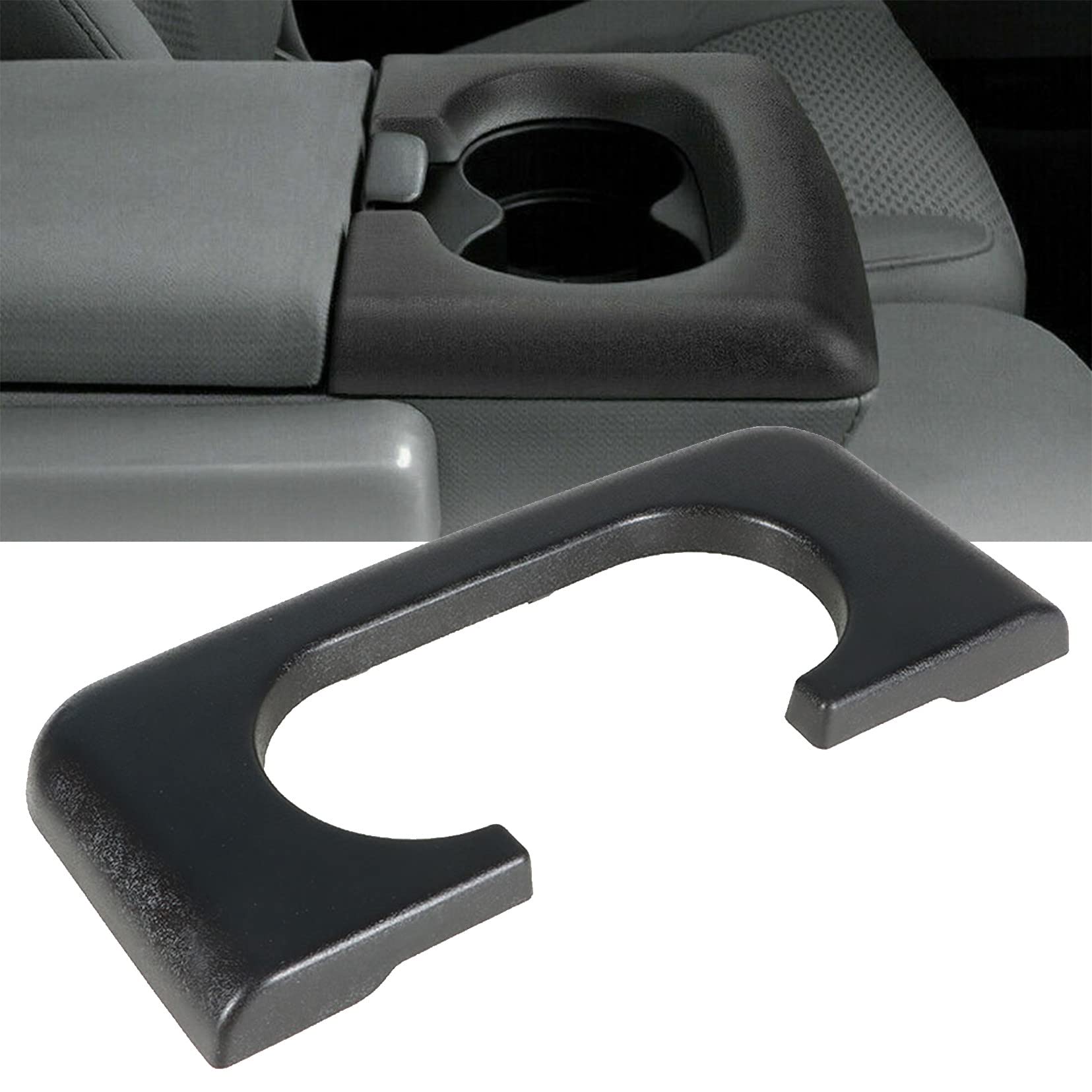 SEBLAFF Black Plastic Car Cup Holder Pad Replacement for Ford F250 F350 F450 (1999-2010 Models) - Non-Slip Center Console Accessory for Coffee Cups & Drinks While Driving