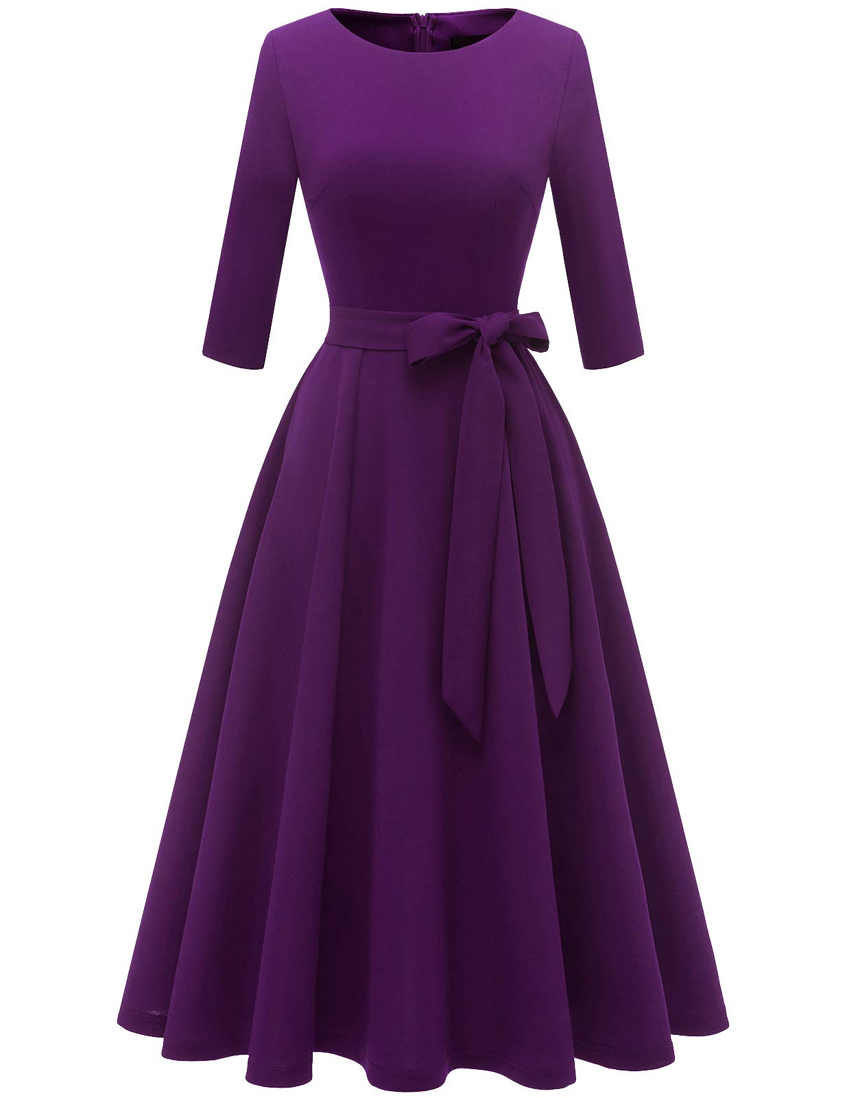 Vintage 3/4 Sleeve Cocktail Dress for Women - Elegant Church & Wedding Guest Formal Dress - Spring 2025 Collection - Perfect for Parties, Bridal Showers & Evening Events