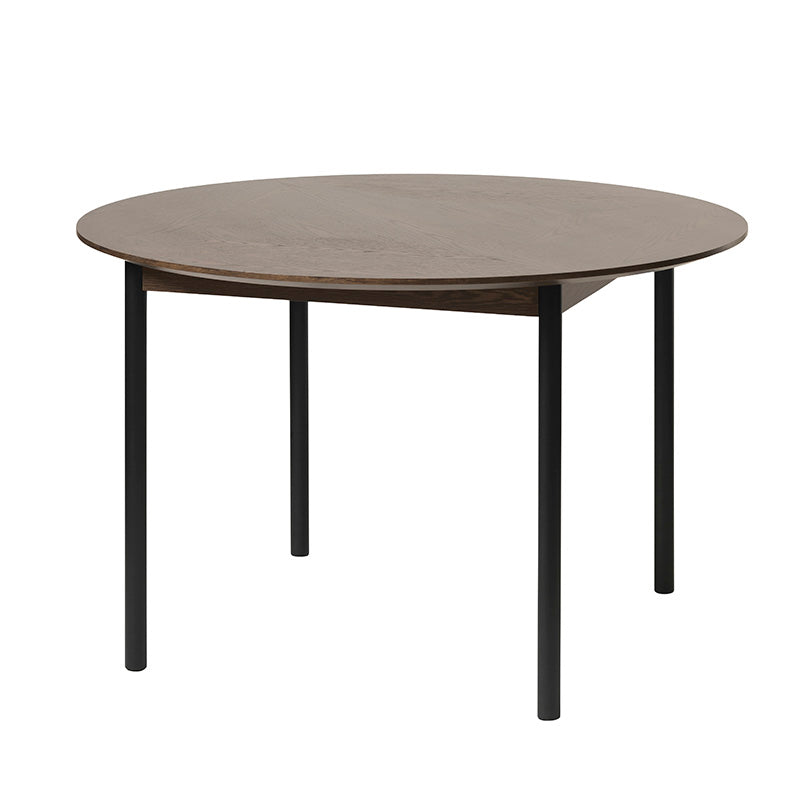 LATINA 47 Inch Round Dining Table - Dark Brown / Black Finish - Perfect for Small Spaces, Kitchens, and Dining Rooms