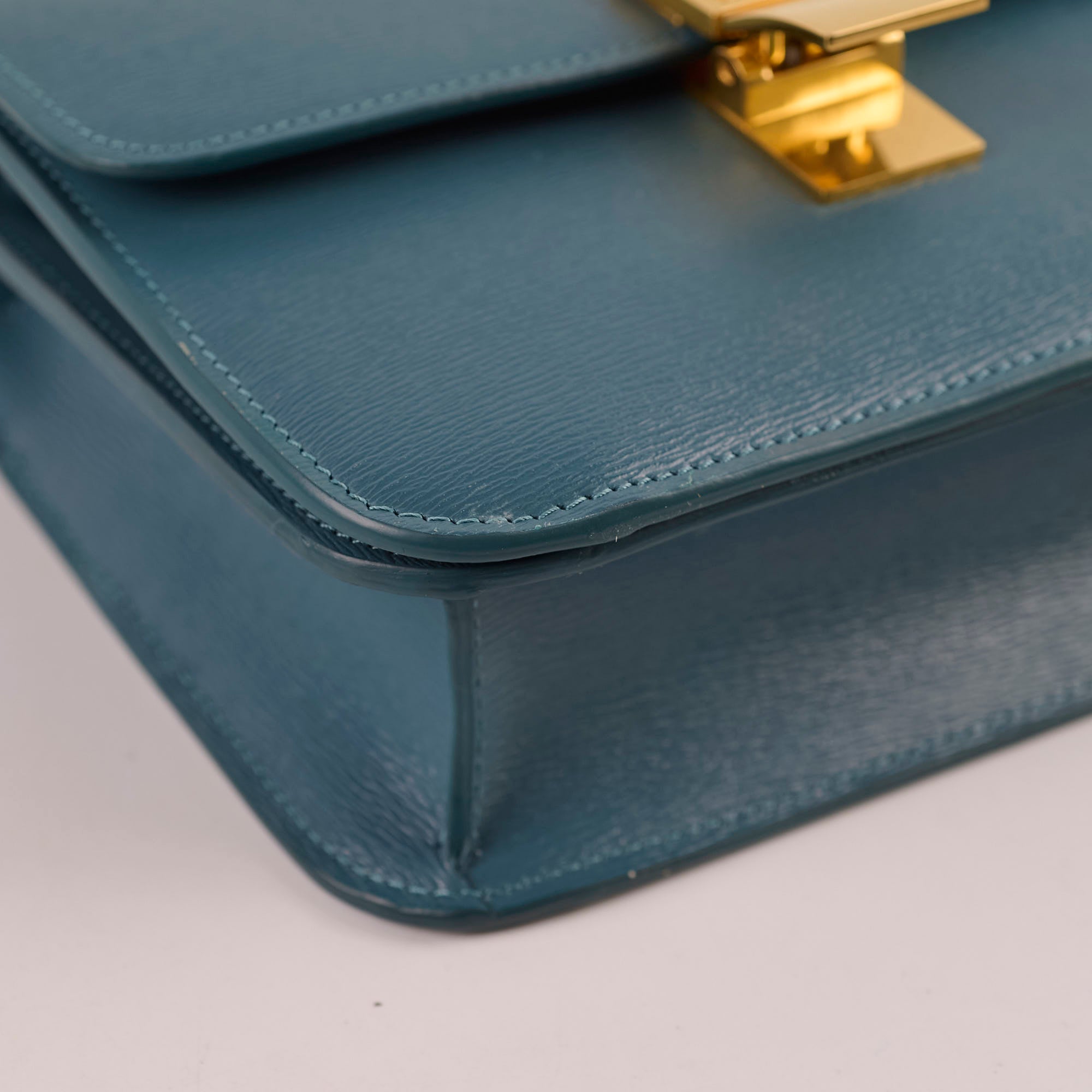 Celine Box Teen Classic Bag Blue - Luxury Leather Crossbody Handbag for Women | Perfect for Work, Travel & Everyday Use