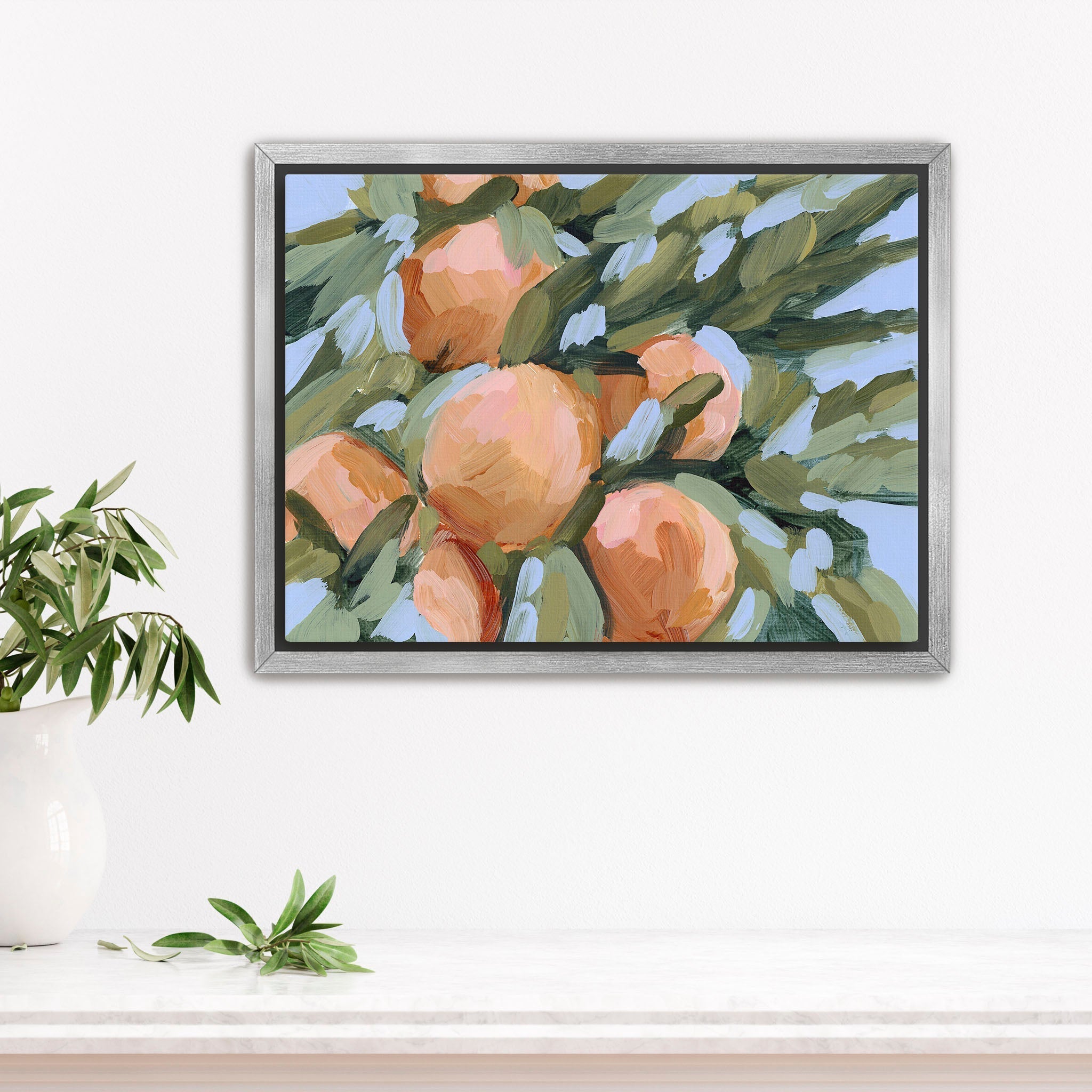 Peach Tree Art Print - Elegant Botanical Wall Decor for Living Room, Bedroom & Office - Perfect Gift for Nature Lovers