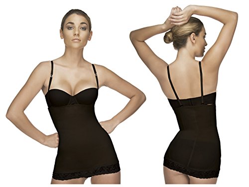 Shapewear Skirt for Women - 108 Body Shaping Fajas Slip 38-L Black - Tummy Control Slimming Underwear for Daily Wear & Special Occasions