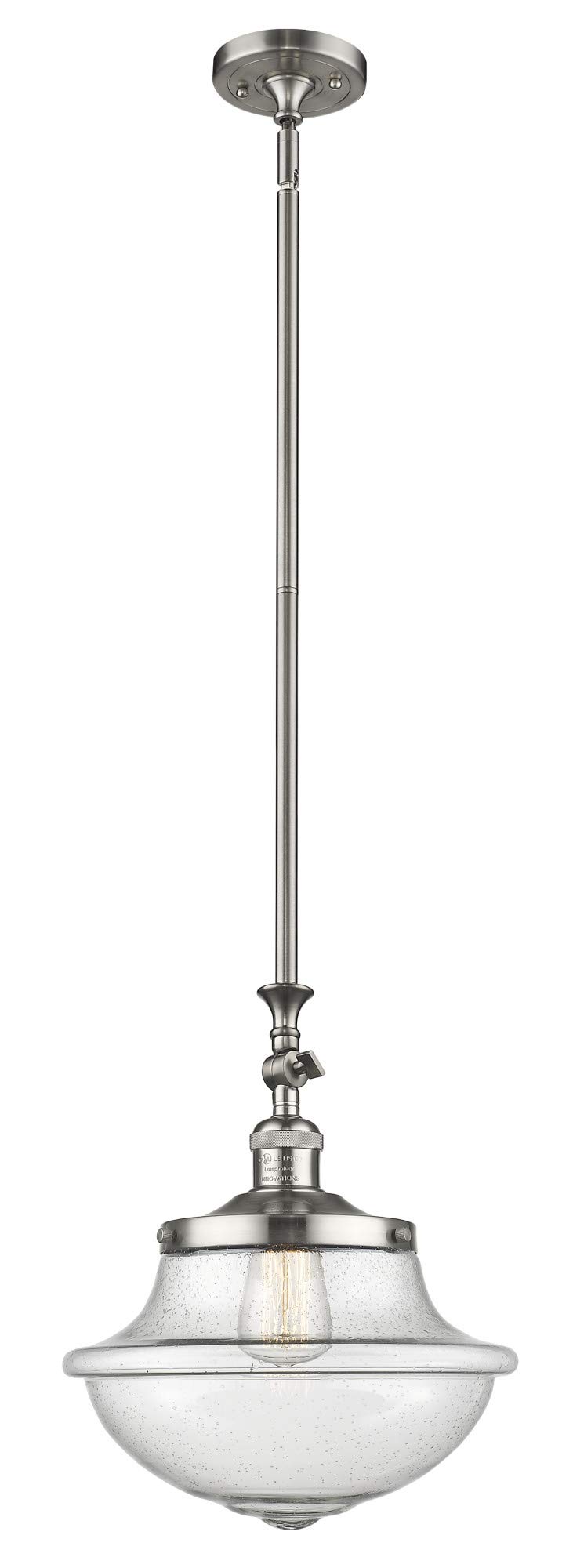 12 Inch Schoolhouse Pendant Light - Classic 1-Light Oxford Style Ceiling Fixture for Kitchen, Dining Room & Bedroom Lighting