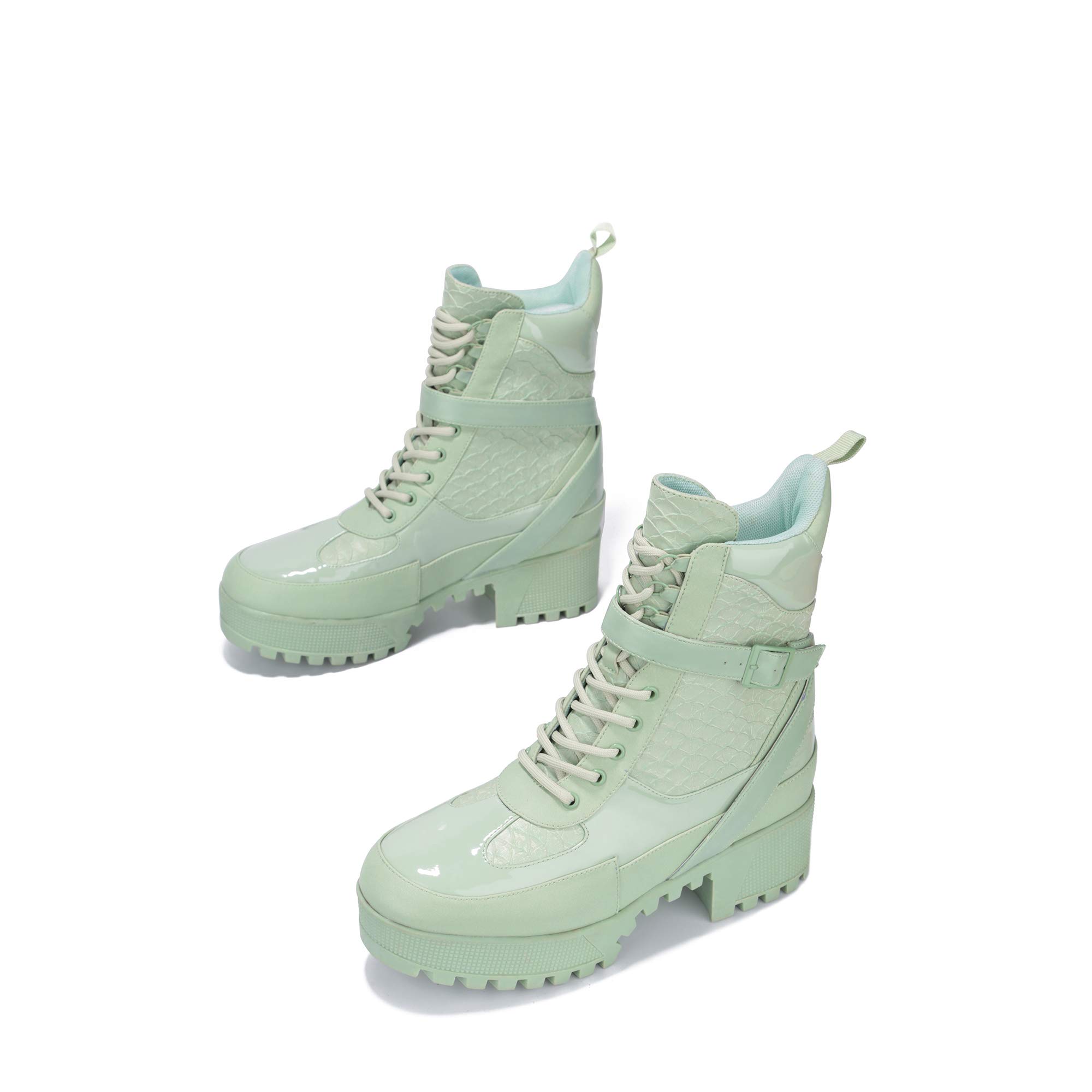 Cape Robbin Women's Hot Rod Combat Boots - Platform Boots with Chunky Block Heels, High Top Ankle Boots for Punk Fashion & Streetwear Outfits