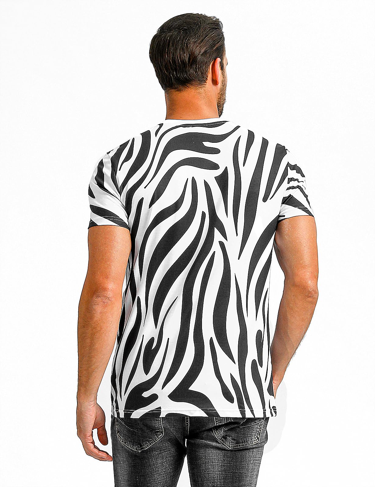 Funny Animal Print Tuxedo T-Shirts for Men - Novelty Dress Up Tees for Costume Parties, Cosplay & Casual Wear