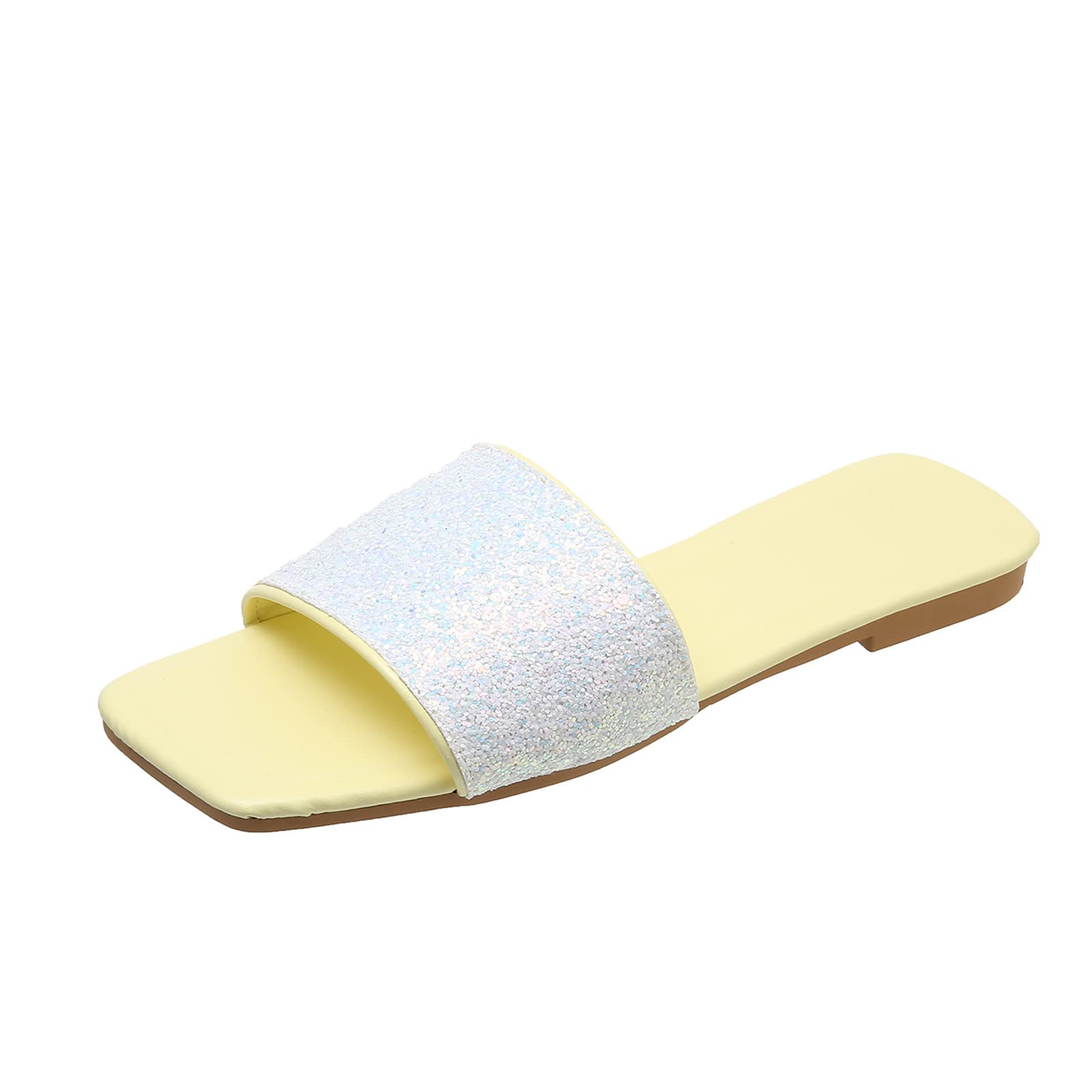Women's Leather Wedge Sandals - Retro Crystal Flat Summer Sandals with Buckle | Comfortable Casual & Beach Footwear for Outdoor Walking, Vacation, and Date Nights