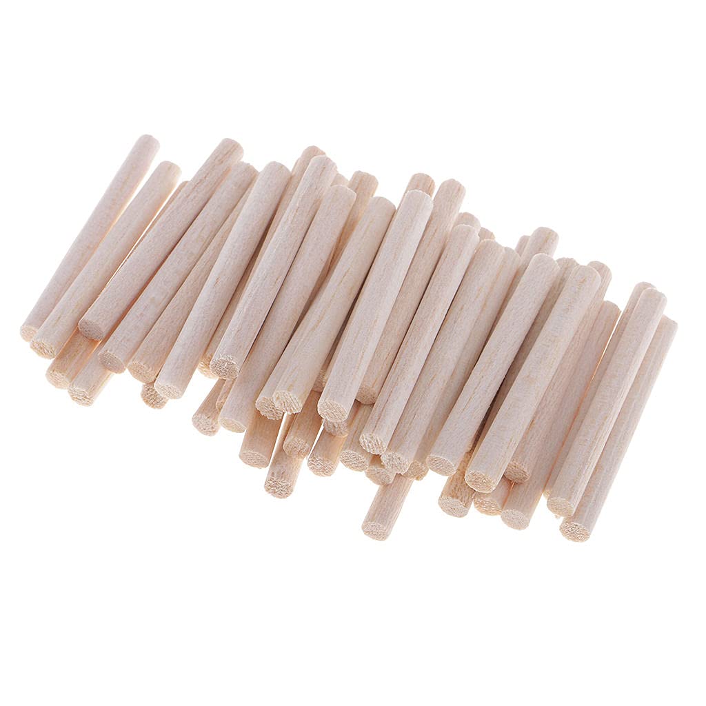Oshhni Balsa Wood Sticks 50pcs - Unfinished DIY Wooden Modeling Sticks for Crafting, Hobby Projects, and Architectural Models (50mm x 3mm x 3mm) - Perfect for RC Airplane Building, School Projects & Wooden Crafts