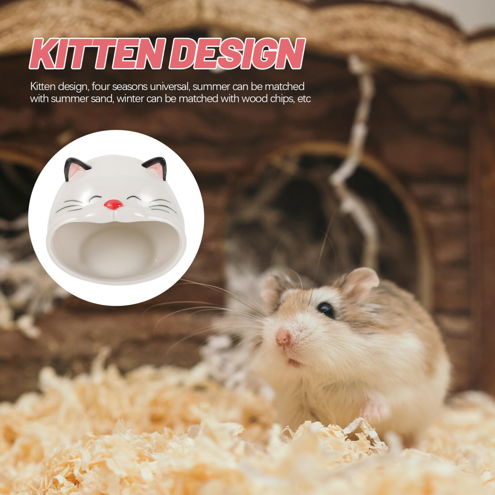 Ceramic Guinea Pig Bed - Cool Cave Hideout for Small Pets like Cats, Hamsters, Rabbits & Hedgehogs | Cozy Shelter for Playtime & Nap Time