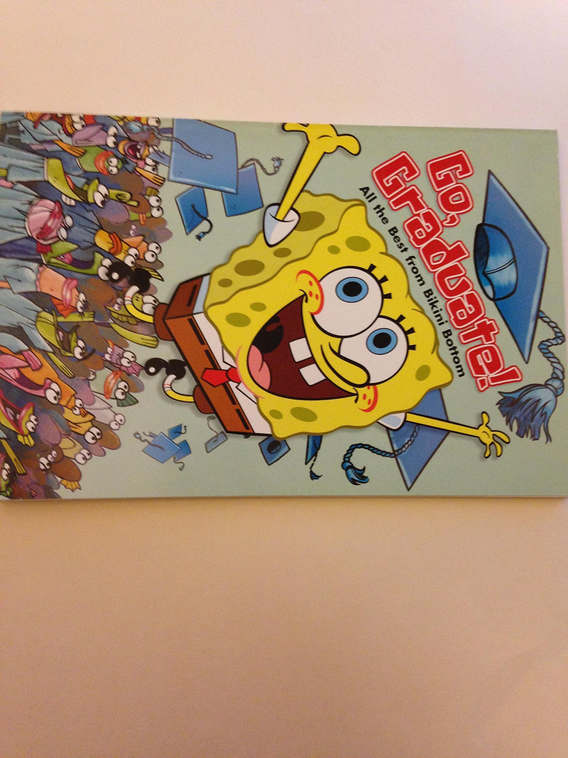 SpongeBob SquarePants Graduation Card - Funny Bikini Bottom Graduation Greeting Card for College & High School Grads - Perfect Gift for Graduation Parties & Celebrations
