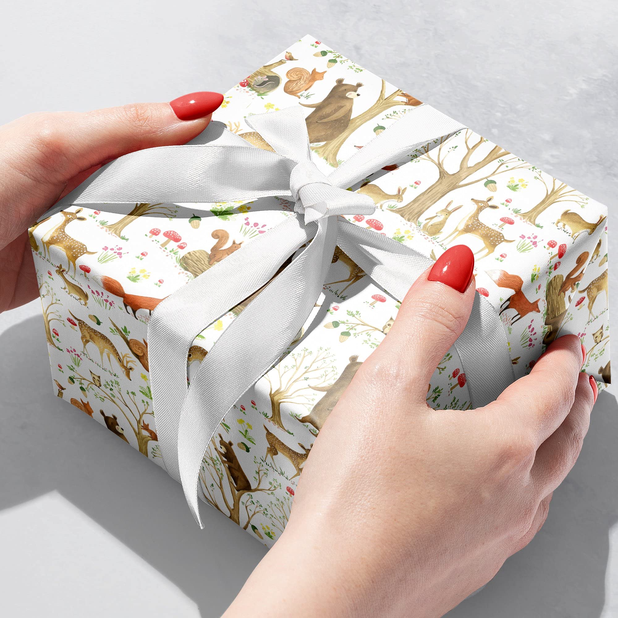 Jillson Roberts Bulk Gift Wrapping Paper - Fairytale Forest Design, 1/4 Ream (208 Feet x 24 Inches) - Premium Holiday Wrapping Paper for Christmas, Birthday & Party Gifts