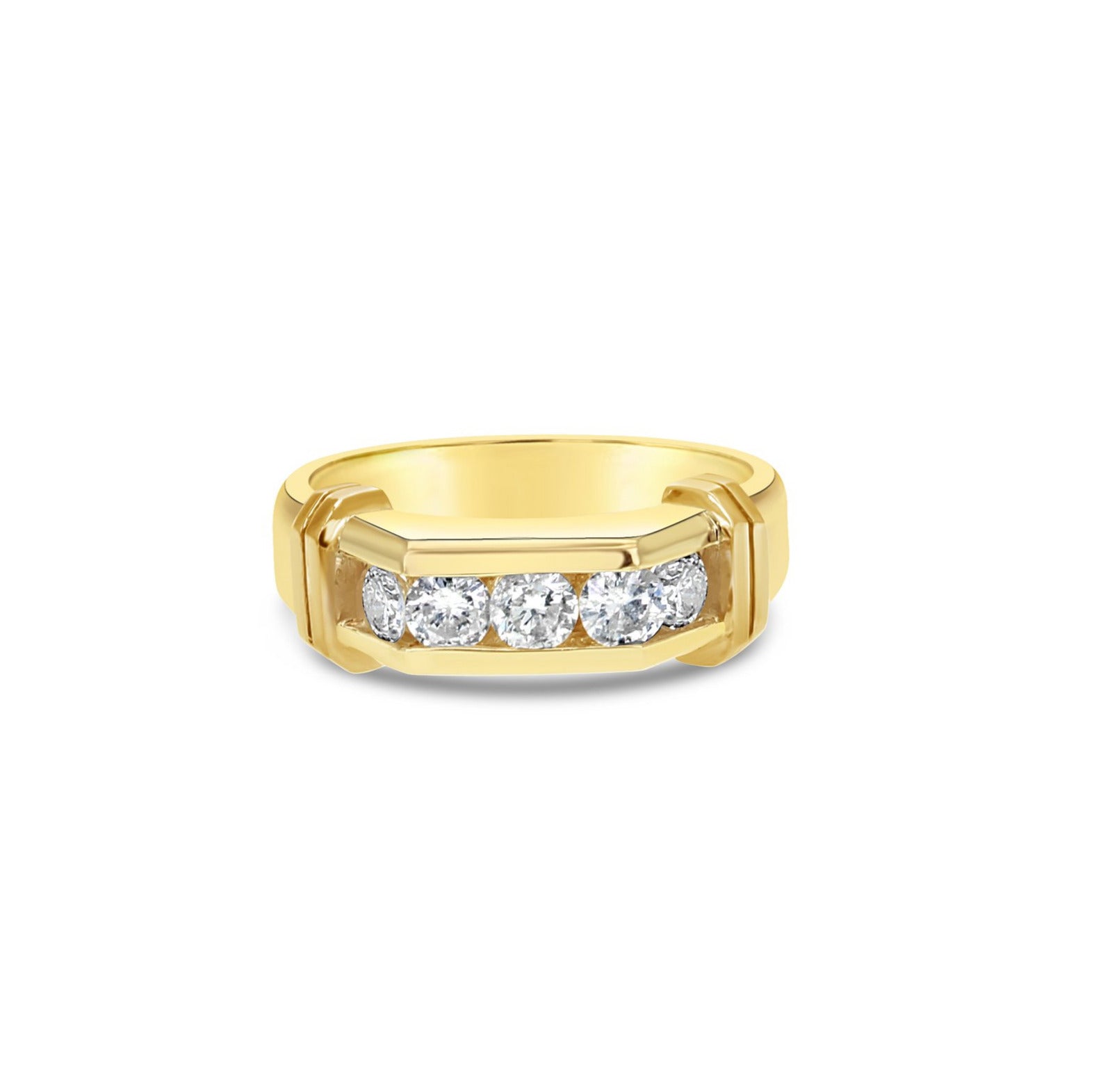 1 Carat Five Stone Diamond Wedding Band for Women - Elegant & Timeless Engagement Ring for Brides, Anniversaries & Special Occasions