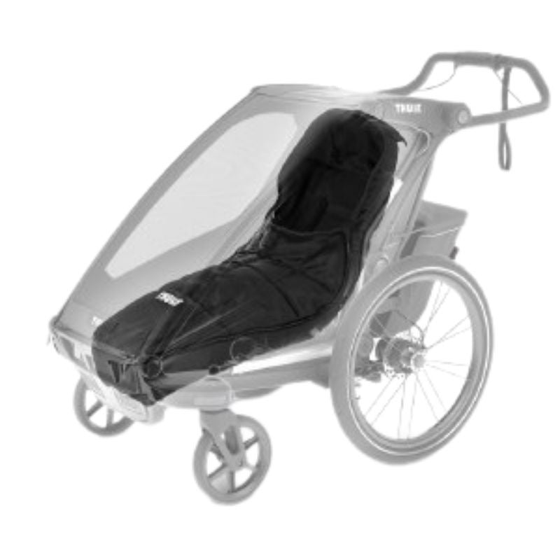 Sporty Black Footmuff - Warm & Cozy Baby Stroller Accessory for Winter Outings & Cold Weather Protection