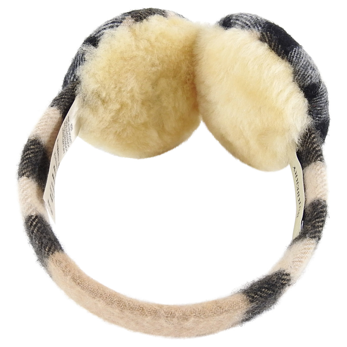 Burberry Nova Check Cashmere and Shearling Ear Muffs - Luxury Winter Accessories for Women - Stay Warm in Style for Outdoor Activities, Skiing, and Cold Weather Fashion