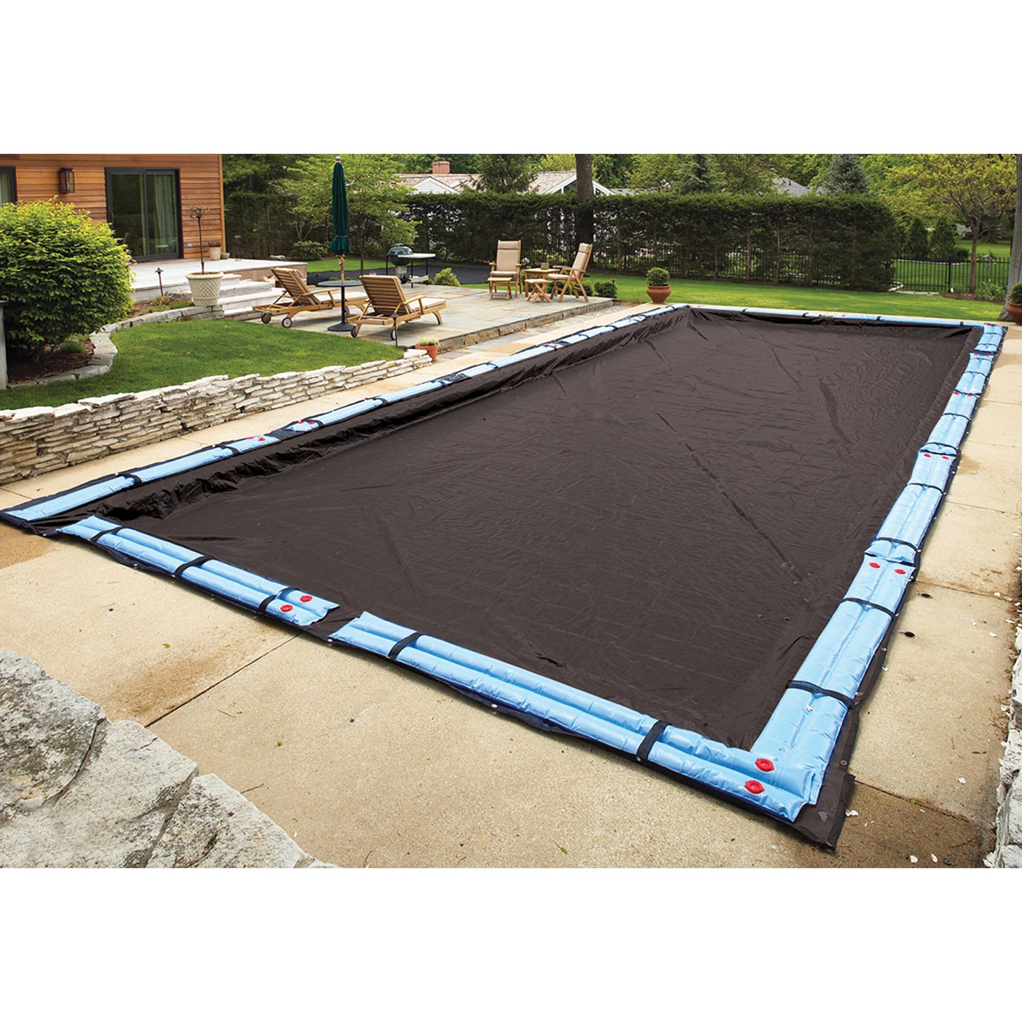 Blue Wave Bronze 8-Year 25ft x 45ft Rectangular In-Ground Pool Cover | Heavy Duty Winter Protection for Swimming Pools | Perfect for Snow, Leaves & Debris Protection