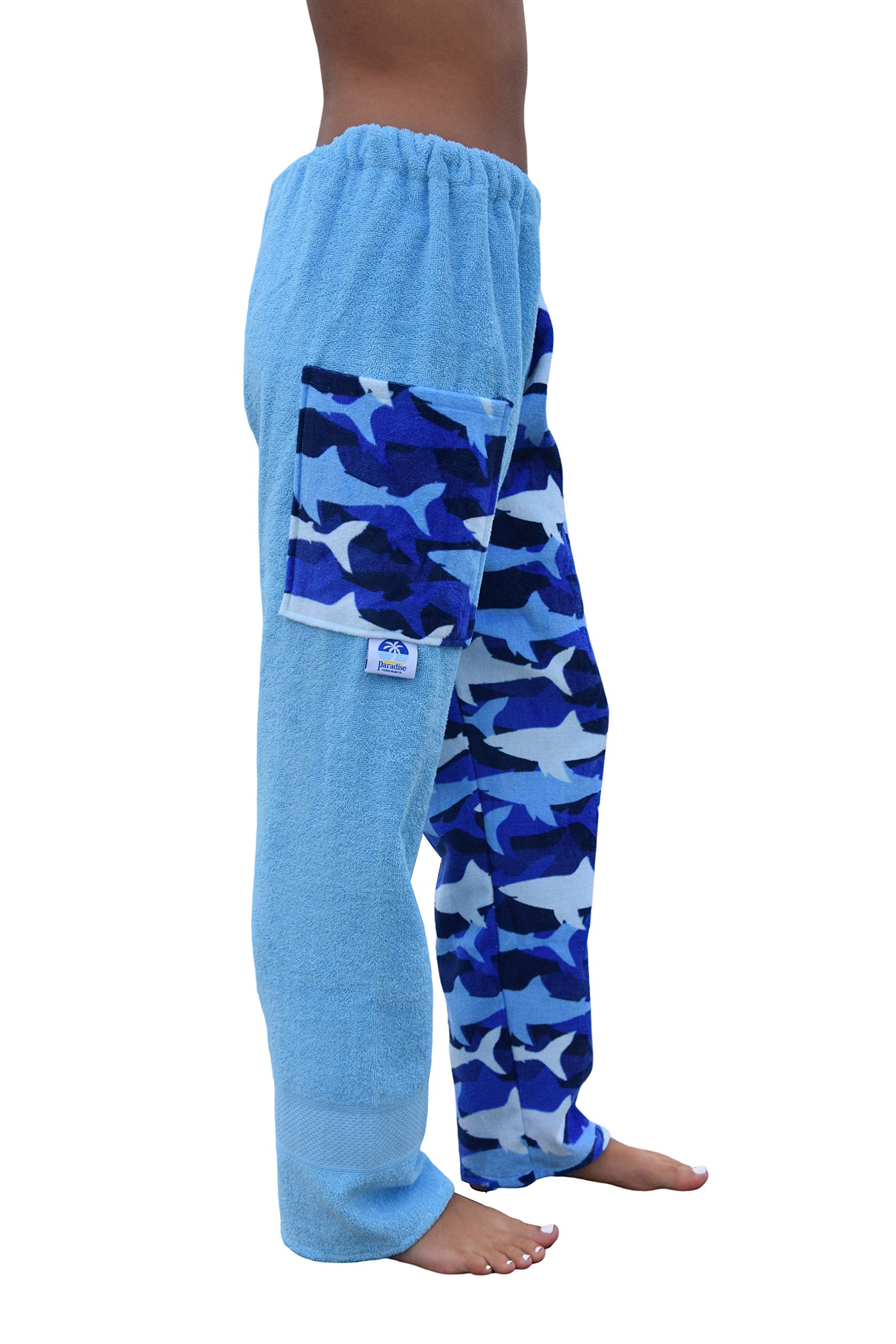 **Paradise Towelwear Co. Cotton Terry Towel Pants for Swimmers - Soft Beach Cover Up & Resort Wear - Quick Dry Swimwear for Pool, Spa & Vacation**